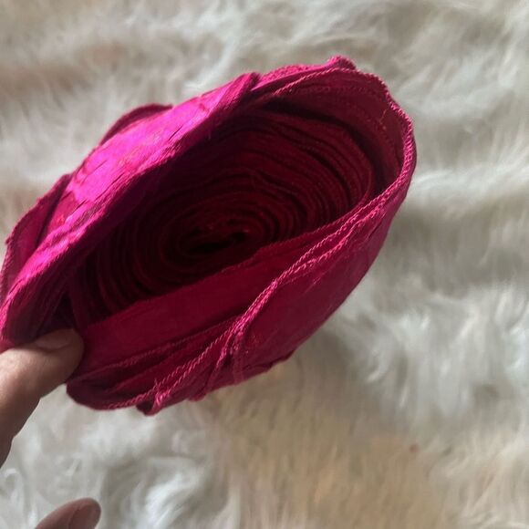 10 pieces  Sheer Organza Ribbon Roll Hot Pink Fabric Craft Decor - Picture 3 of 7